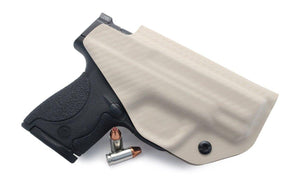 Carbon Fiber Desert Tan IWB KYDEX Holster - Rounded by Concealment Express