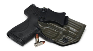 Carbon Fiber Olive Drab (OD) Green IWB KYDEX Holster - Rounded by Concealment Express