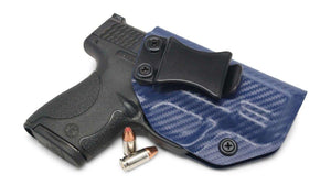 Carbon Fiber POLICE Blue IWB KYDEX Holster - Rounded by Concealment Express