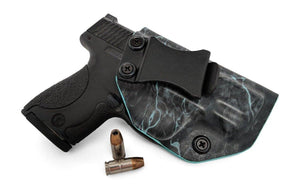 Mossy Oak Elements Aqua Bahama Blue Infused IWB KYDEX Holster - Rounded by Concealment Express