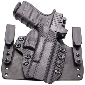 1911 3.5" / 4.25" / 5" (Non-Rail) Tuckable IWB KYDEX/Leather Wide Hybrid Holster - Rounded by Concealment Express