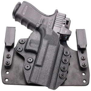 CZ P-10F / P-10C / P-10S Tuckable IWB KYDEX/Leather Wide Hybrid Holster - Rounded by Concealment Express