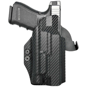 Glock 17 19 19X 22 23 31 32 34 35 45 (Gen 1-5) with TLR-1 OWB KYDEX Paddle Holster - Rounded by Concealment Express