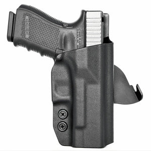 Glock 17 19 22 23 26 27 31 32 33 34 45 (Gen 1-5) OWB KYDEX Paddle Holster - Rounded by Concealment Express