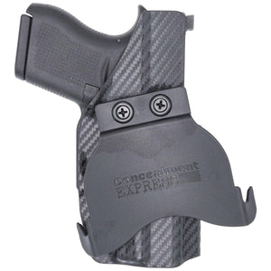 Glock 43 / 43X / 43X MOS OWB KYDEX Paddle Holster (Optic Ready) - Rounded by Concealment Express