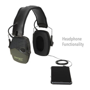 Howard Leight IMPACT Sport Black Multicam Electronic Earmuff - Rounded by Concealment Express
