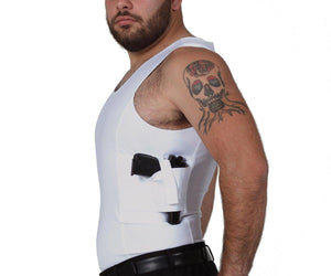 I.S.Pro Tactical Compression Undercover Concealed Carry Holster Muscle Tank Shirt - Rounded by Concealment Express