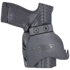 Smith & Wesson M&P SHIELD / SHIELD PLUS 9MM/40SW (Incl. M2.0 & Perf. Center - Non-Laser) OWB KYDEX Paddle Holster (Optic Ready) - Rounded by Concealment Express