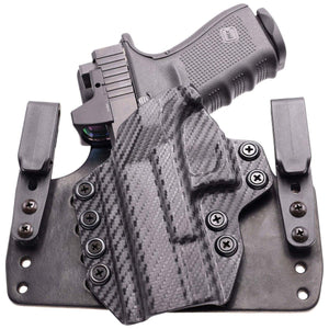 Springfield Hellcat Tuckable IWB KYDEX/Leather Wide Hybrid Holster - Rounded by Concealment Express